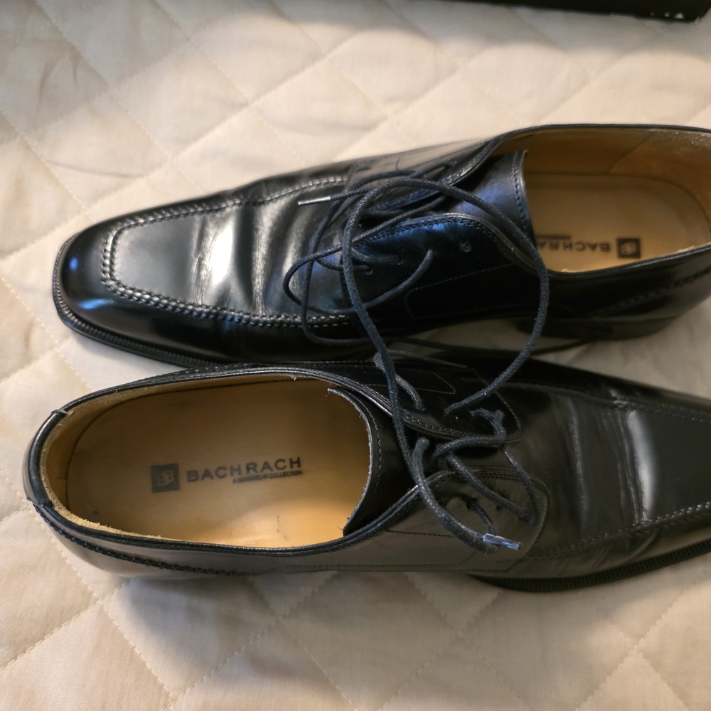 Bachrach Men's Black Leather Dress Shoes